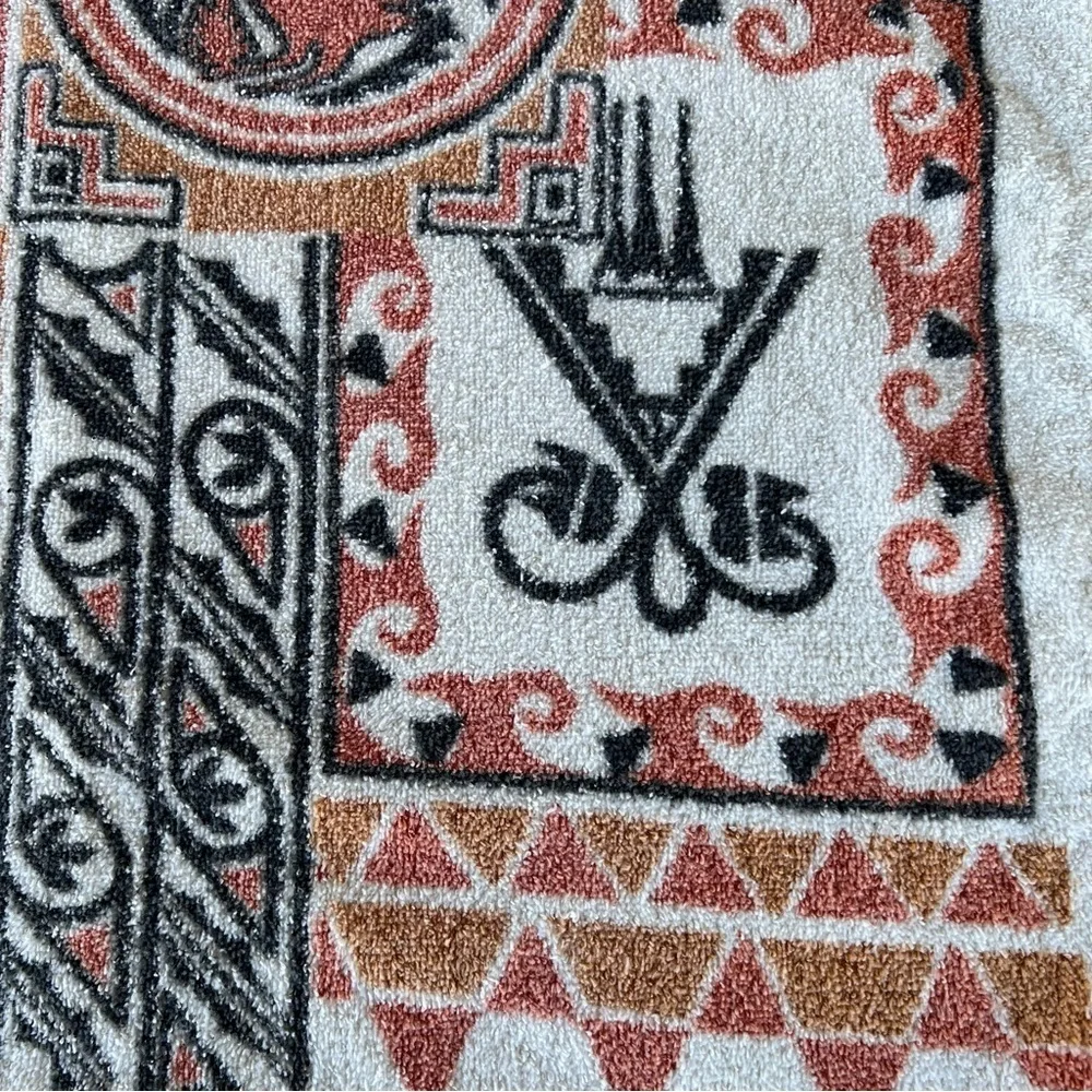 VTG Bibb Pueblo de Cochiti Fringed Towel Set The First Americans Cotton 70s GUC